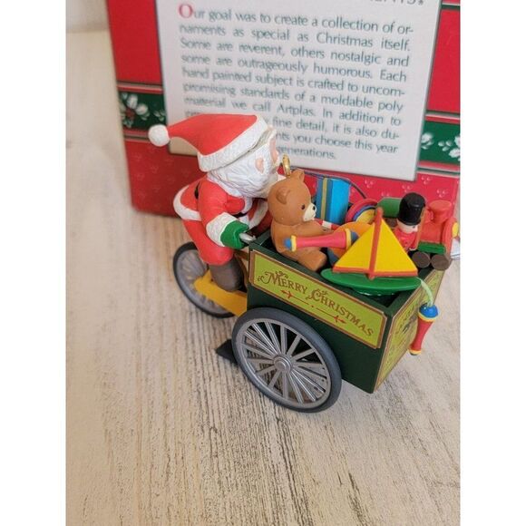 Enesco peddle pushin' Santa 1991 ornament Xmas - Picture 4 of 5